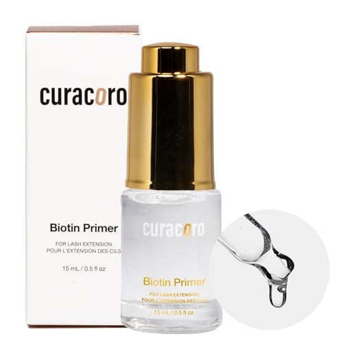 Curacoro Biotin Lash Primer for Extensions - 15ml, Enhances Bond & Retention