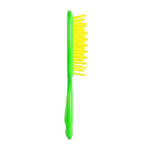 FHI Heat UNbrush Detangling Brush for Pain-Free Brushing on All Wet or Dry Hair Types — Durable DuoFlex Anti-Static Bristles, Lightweight Handle, Vented Hair Brush, Lemon Lime Green