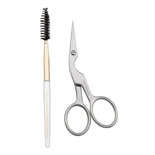 Tweezerman Eyebrow Shaping Scissors & Brush | Stainless Steel