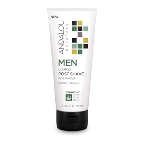 Andalou Naturals CannaCell MEN Cooling Post Shave, 3.1 Ounces