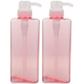 DOITOOL Four-Square Lotion Bottle with Pump Large Capacity Refillable Liquid Bottle Dispenser for Shampoo Body Wash Hand Soap Portable for Home and Hotel Use