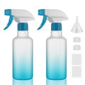 Hethyo Blue 12oz/350ml Plastic Spray Bottle with Adjustable Mist Stream - Pack of 2