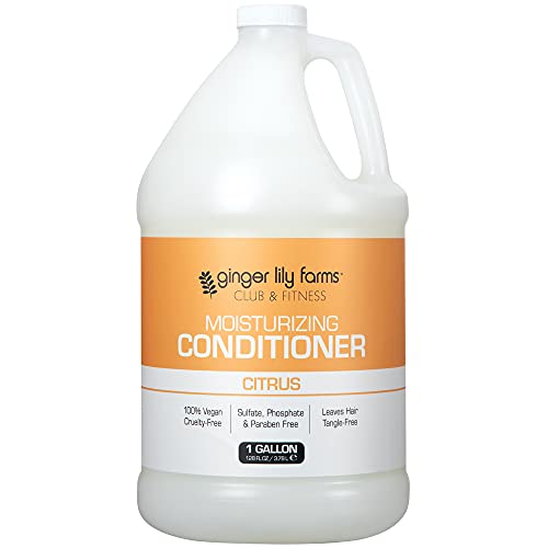 Ginger Lily Farms Club & Fitness Shampoo + Conditioner + Body Wash Bundle, Citrus, 1 Gallon Each