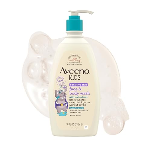 Aveeno Kids Sensitive Skin Face & Body Wash, 18 oz
