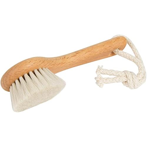 SHASH Since 1869 Hand Made in Germany - Sustainable Exfoliating Face Brush, Scrub Cleansing Brush, Exfoliates Skin to Help Reduce Flaking, Supports Glowing Complexion (Medium Horse Hair Bristle)