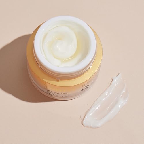 TONYMOLY Timeless Ferment Snail Cream 10.4 oz ? 70% Gold Fermented Snail Mucin Face Cream for Hydration, Barrier Repair & Anti-Aging ? K Beauty Moisturizer for Radiance, Firmness & Nourished Skin