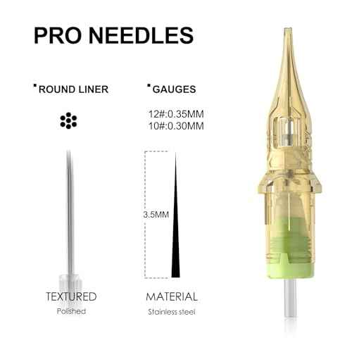 1003RL Tattoo Needles 20 PCS Tattoo Cartridge Needles with Membrane Standard Pro Disposable Tattoo Needles, Round Liner Shader Magnum Tattoo Supplies for Tattoo Pen(1003RL)