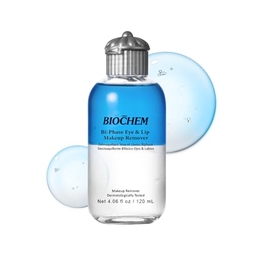 BIOCHEM Bi-Phase Eye & Lip Makeup Remover | Waterproof Mascara Cleanser