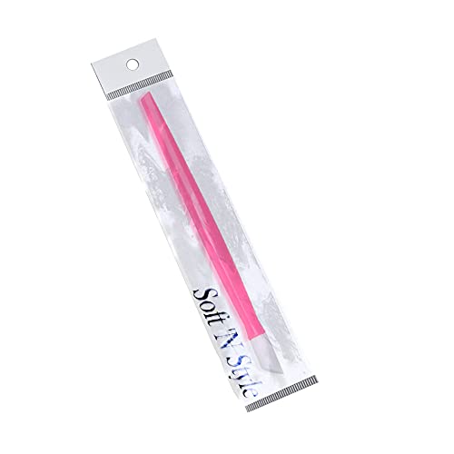 Plastic Cuticle Pusher Nail Tool - Soft 'N Style Pink & Purple Variation