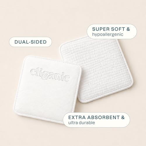 Cliganic Extra Large Face Pads 100 Count Dual-Sided