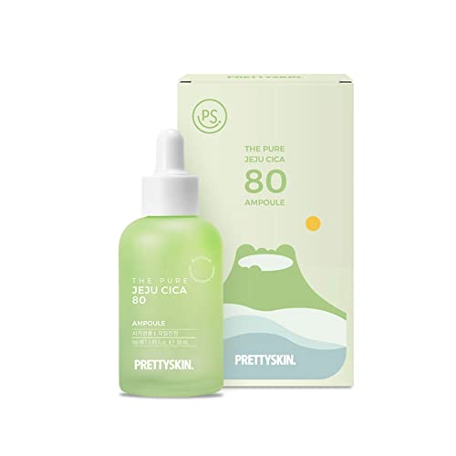 PRETTYSKIN Jeju Centella Asiatica 80% Soothing Ampoule ? Calming Serum for Sensitive Skin with Tea Tree & Flower Complex, Hypoallergenic & Dermatologist Tested 1.69 fl. oz.