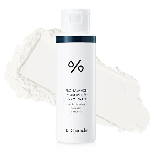 Enzyme Powder Face Wash Set - Dr.Ceuracle Pro Balance Day and Night Powder Wash with Natural Enzymes (2x50g) - Korean AM PM Facial Enzyme Powder Cleanser Bundle for Deep Pore Cleansing