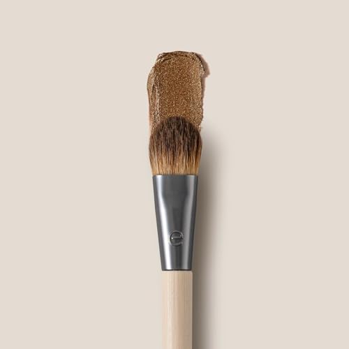 EcoTools All Over Eye Brush, Fluffy Eyeshadow Brush for Blending Lid & Crease Color, Soft Synthetic Bristles for Everyday Eye Makeup, Sustainable, Vegan & Cruelty-Free, 1 Count