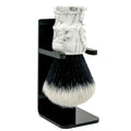Parker Arctic Storm Ultra-Soft Synthetic Shaving Brush with Stand ? 26?mm Tuxedo Knot for Rich Lather and Luxurious Everyday Shaving