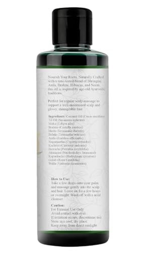 Raslok Ayurvedic Bhringraj Hair Oil 200ml - Nourishing Natural Hair Treatment