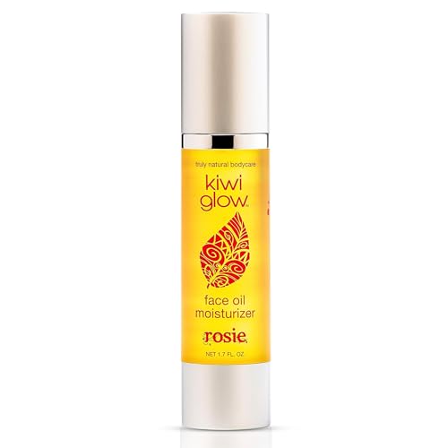 Kiwi Glow Rosie Vegan Face Oil ? Fast-Absorbing Anti-Aging Glow Serum for Balanced Radiant Skin ? Plant-Based Rose Clary Sage Sesame ? Cruelty-Free USA Made ? 1.7 oz