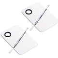 2 Pcs Stainless Steel Cosmetic Makeup Palette, Professional Cosmetic Mixing Makeup Palette Spatula Makeup Artist Tool, Beauty Salon Color Cream Mixing Palette With A Spatula Makeup Nail Art Palette