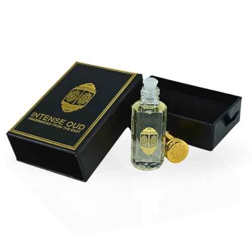 INTENSE OUD Woody Vanilla Long Lasting Arabian Perfume Oils for Women 12ML (0.40 OZ) Concentrated Perfume Oil with Sweet Vanilla, Soft Sandalwood & Rich Oud ? Fragrance Oil in Black Gift Box