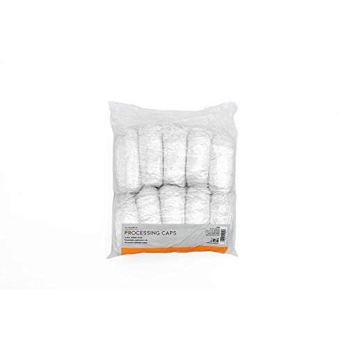 Colortrak Professional Bouffant Processing Caps, Single Use, Contain Hair During Perms, Conditioners, Relaxers, and Coloring, Extra Large, Clear Plastic, Usable as Shower Cap, 100 Per Pack