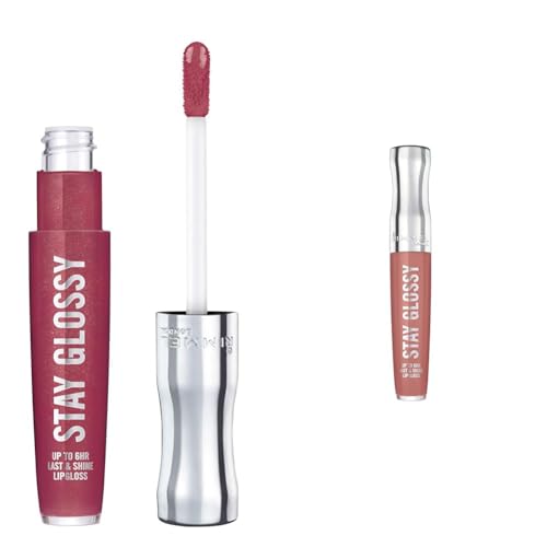 Rimmel Stay Glossy Lip Gloss Bundle - 2 Shades, 6HR Wear