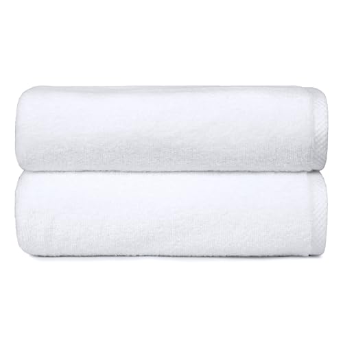 Amazon Basics 2-Piece Quick-Dry Oversize Bath Towel, 100% Cotton, 54"
