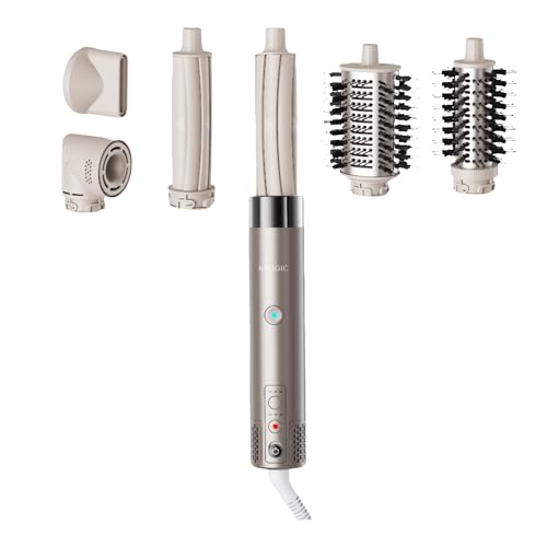 KAUGIC 6-in-1 Hot Air Hair Styler with Auto Wrap Curler