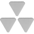 Stephanie Imports Set of 3 Double Sided Magnifying Compact Mirrors (Silver, Triangle)
