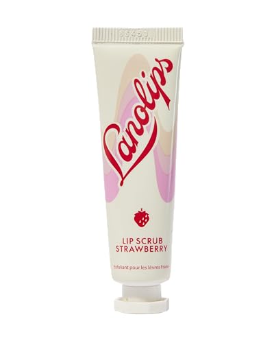 Lanolips Strawberry Lip Scrub - Natural Exfoliator with Lanolin & Vitamin E