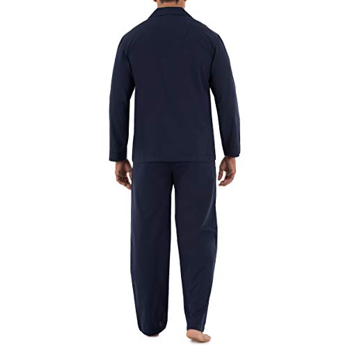 Fruit of the Loom Men's Long Sleeve Broadcloth Pajama Set