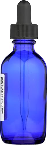 Blue Glass Dropper Bottle 2 Fl Oz for Essential Oils & Liquids