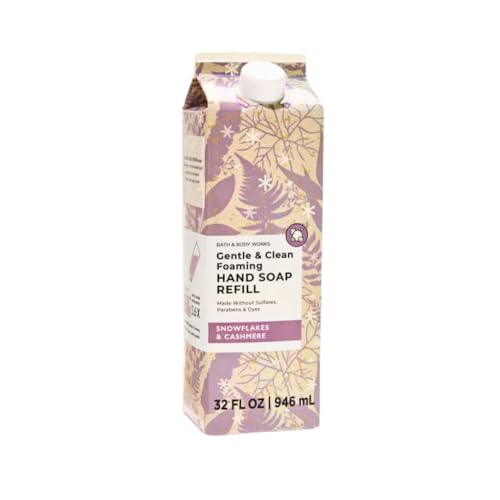 Bath & Body Works SNOWFLAKES & CASHMERE Gentle & Clean Foaming Refill 32 fl oz