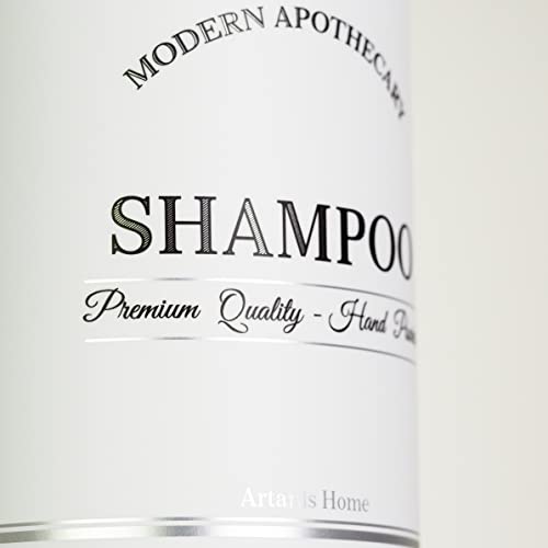 Clear Refillable Shampoo and Conditioner Bottles - Body Wash, Shampoo and Conditioner Dispenser - PET Plastic Shampoo Bottles Refillable with Pump - Waterproof Labels - 16 oz, 3 Pack (Black Plastic)