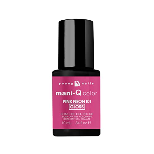 Young Nails Mani-Q Gel Polish, Color Gel Nail Polish For Natural Or Artificial Nails, Cure With LED Or UV Light, Soak Off Gel Polish 0.34 fl oz.