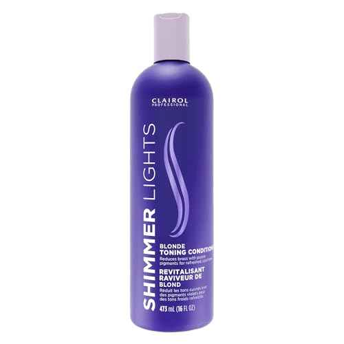 Clairol Professional Shimmer Lights Purple Conditioner | Neutralizes Brass & Yellow Tones | For Blonde, Silver, Gray & Highlighted Hair
