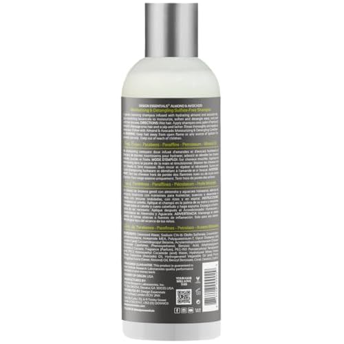 Design Essentials Natural Almond & Avocado Moisturizing & Detangling Sulfate-Free Shampoo, 32 Ounce