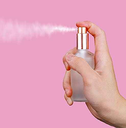 Lokusel 6 Pcs 30ml Frosted Glass Spray Bottle Fine Mist Atomizer Fragrance Perfume Empty Bottles With Gold Sprayer,Refillable Container for Perfume,Toners,Soothing Water,Essential Oil,Rose Water