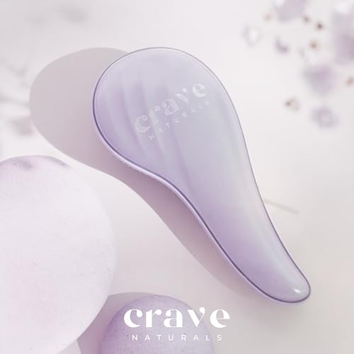 Crave Naturals Large Purple Detangling Hair Brush for All Hair Types, Kids & Toddlers