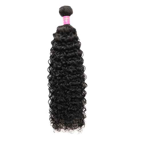 Curly Bundles Human Hair Water Wave 1 Bundle Human Hair 24 Inch 12A Grade 100% Unprocessed Virgin Remy Hair Weave Extension #1B Color