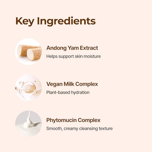 IsNtree Yam Root Vegan Milk Cleanser for Sensitive Skin - 7.43 fl oz