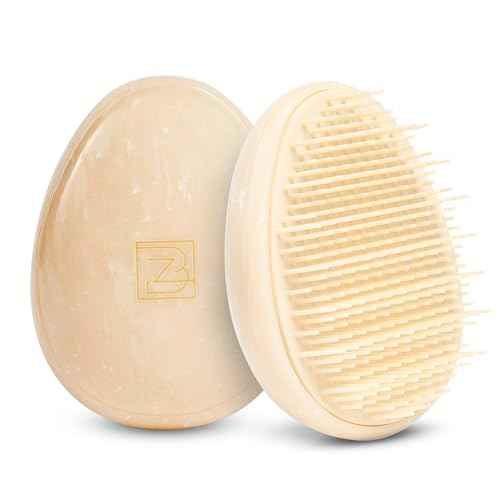 Travel Hairbrush - Mini Hair Detangler for Women Teens Kids - Sensory Scalp Massager - Small Portable Comb - Thick, Curly, Straight, Wet, Dry - Compact Detangler - Purse Essentials