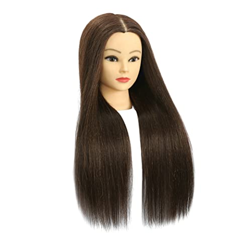 30 Inch Mannequin Head 80% Human Hair Styling Training