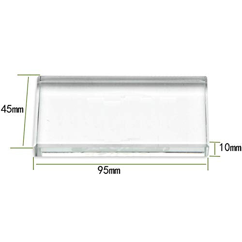 2Pcs Professional Eyelash Extension Adhesive Glue Pallet Crystal Glass Eye Lash Base Pad Tray Stand Holder for Fake Eyelashes Extension Makeup Cosmetic Nail Palette Tool, Octagon and Rectangle
