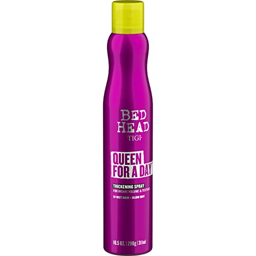 TIGI Bed Head Queen For A Day Thickening Spray for Fine Hair 10.5 oz & ead Hard Head Hairspray for Extra Strong Hold 11.7 oz
