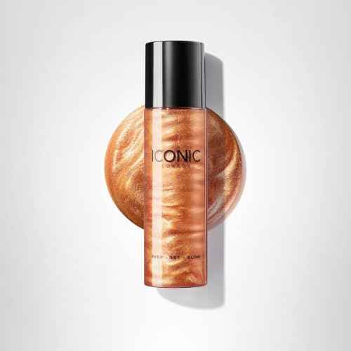 ICONIC LONDON Prep-Set-Glow | Hydrating + Setting + Glowing Spray, 3-in-1 Formula for a Dewy, Radiant Finish, Cruelty-Free, Vegan Makeup, 4.22 Fl oz