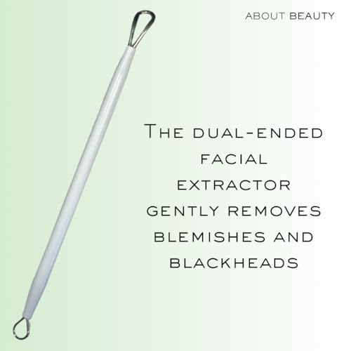 DIY Facial Kit - 3 Salon Quality Beauty Tools, Includes Green Tea Konjac Sponge, Facial Extractor and Facial Roller, Exfoliate, Stimulate & Extract Your Skin at Home