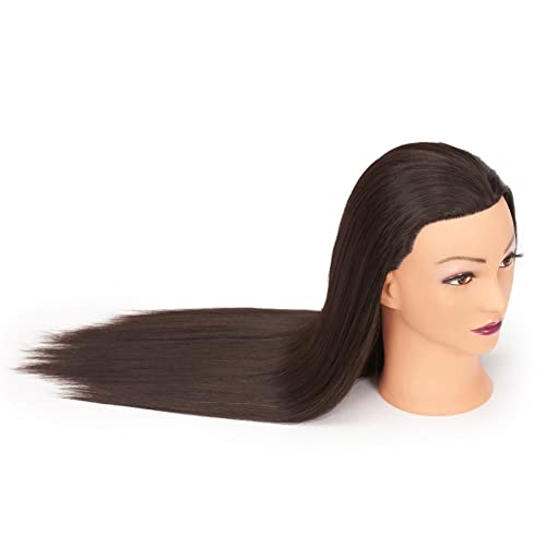 26"-28" Synthetic Hair Mannequin Head for Styling & Braiding Practice