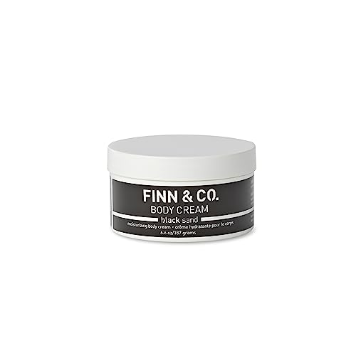 FINN & CO. Black Sand Hydrating Body Cream - Vitamin-Rich, Non-Greasy, Paraben-Free, Beachy-Scented Lotion for Daily Hydration, 6.6 oz.