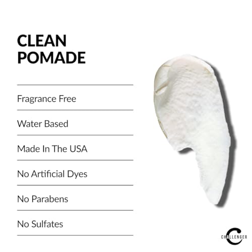 Challenger Clean Fragrance Free Hair Pomade | Medium Firm Hold