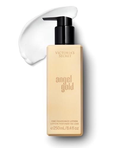 Victoria's Secret Angel Gold Fragrance Lotion, Notes of Sparkling Bergamot, Gardenia & Musk, Scented Body Lotion for Women (8.4 oz)