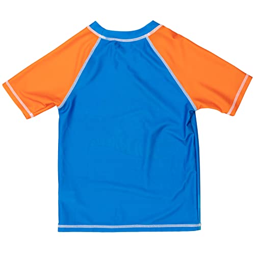 Hot Wheels Raglan Rash Guard and Swim Trunks UPF 50+ Outfit Set Toddler to Big Kid Sizes (2T - 10-12)